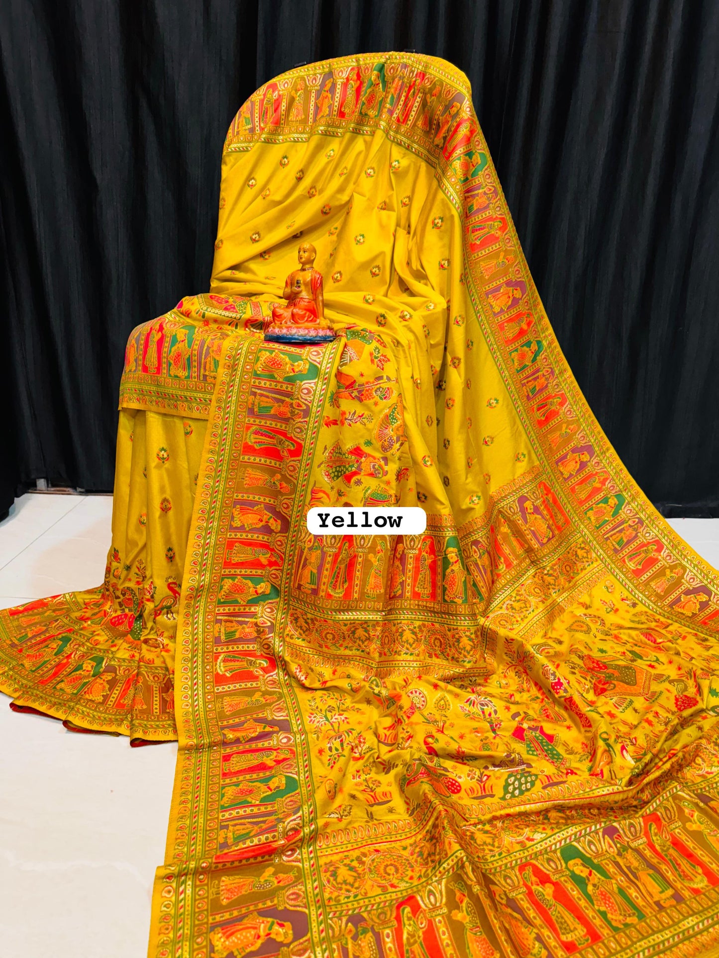 New Exclusive Durga Puja Special Pashmina Baluchari All Over Weaving Design